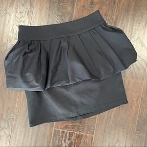 Zara Black Peplum Skirt - XS